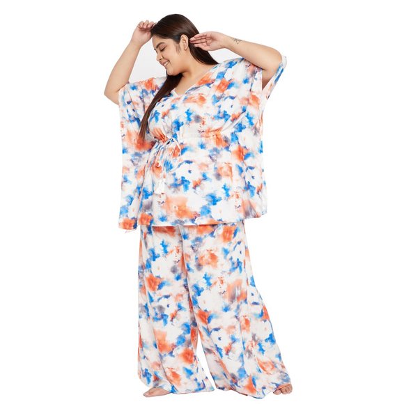 Abstract Printed Stylish Rayon Co-Ord Set Comfy Dress for Women by Gypsie Blu - Picture 7 of 11